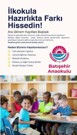 Çorlu Batışehir Anaokulu - Fotoğraf